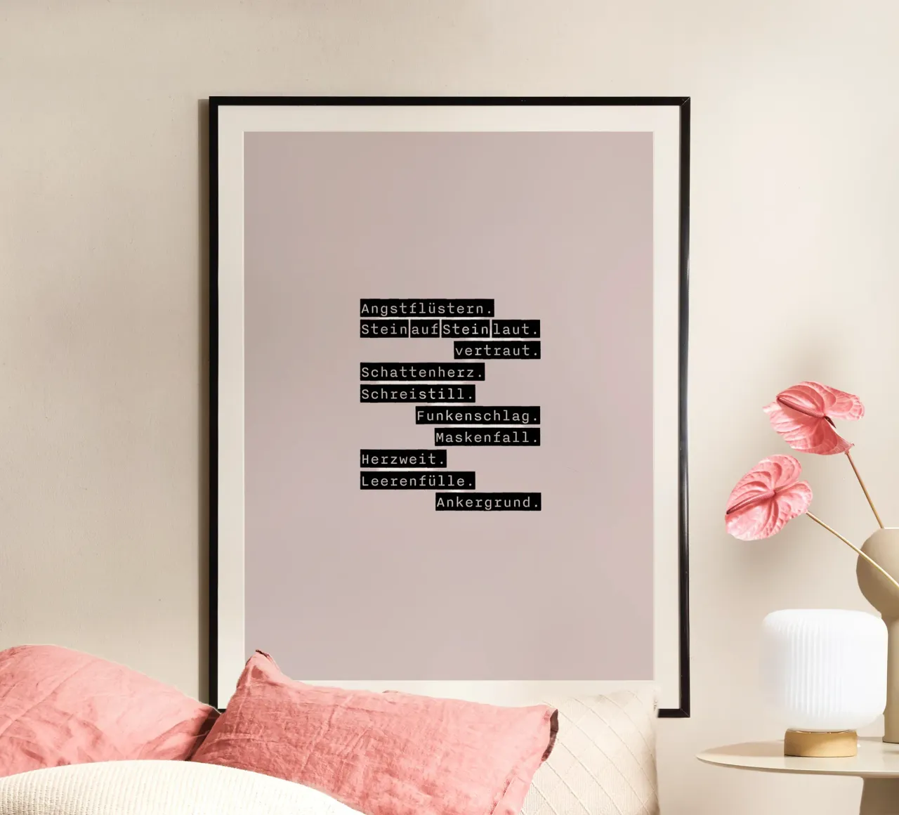 Kopfnote. poster con telaio in plastica da FRICKE DESIGN