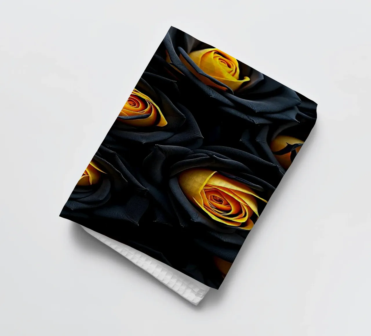 roses_noir_jaune torchon de Farb- und Blütenzauber by LK