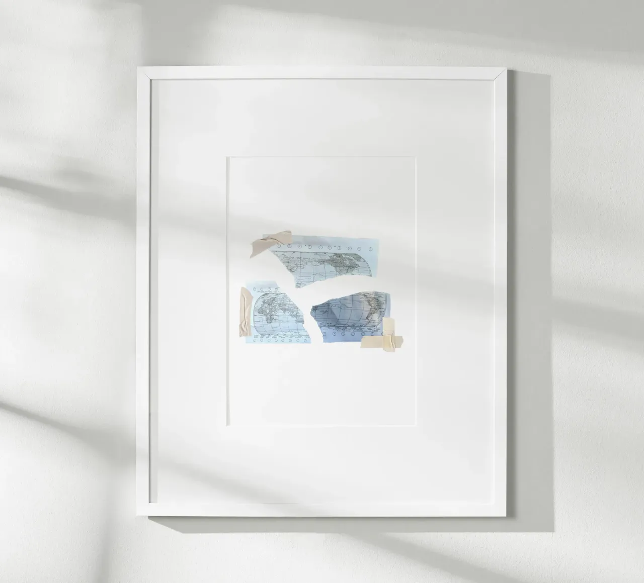 torn world map and scotch tape hahnemühle by morphinaeblue