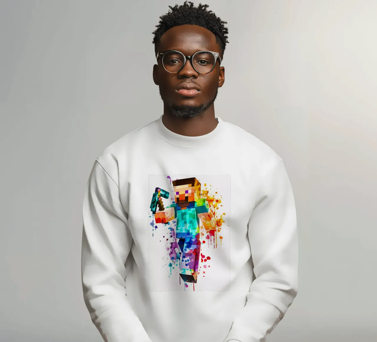 Minecraft Steve Painting sweatshirt by CreativeStudio