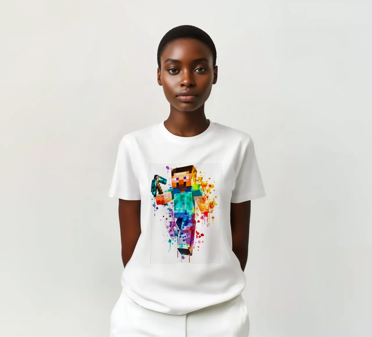 Minecraft Steve Painting t-shirt da CreativeStudio