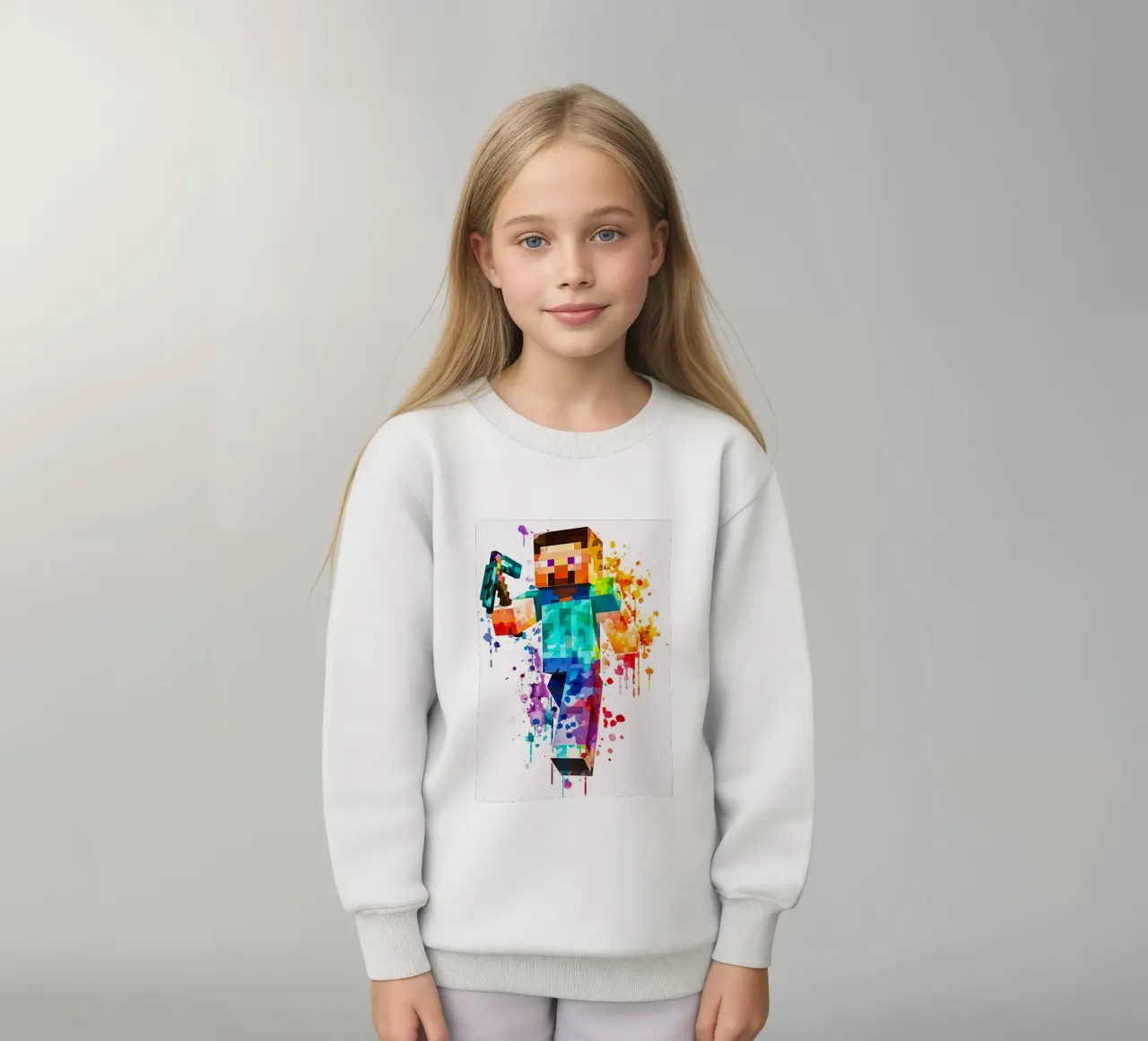 Minecraft Steve Painting felpa bambino da CreativeStudio