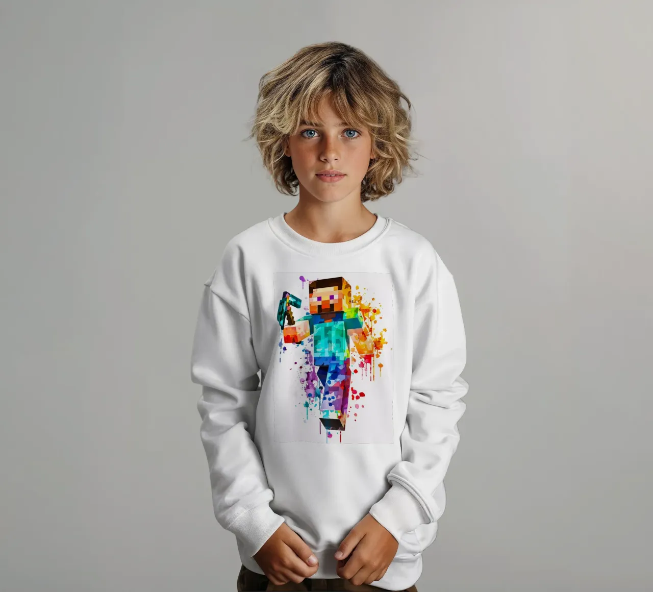 Minecraft Steve Painting felpa bambino da CreativeStudio