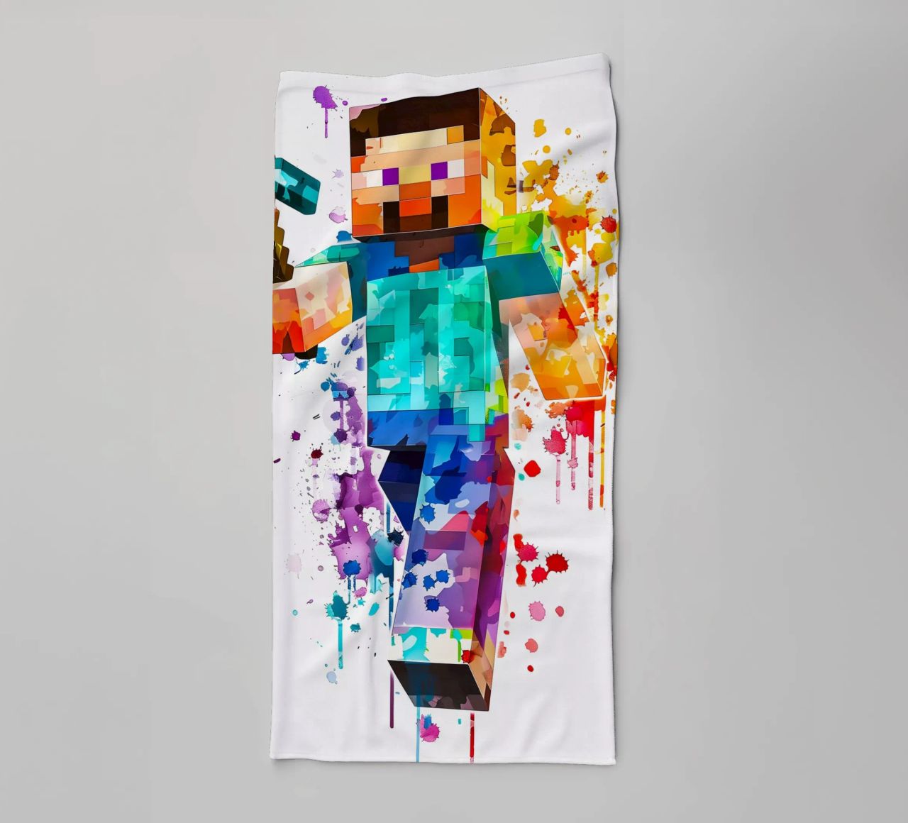 Minecraft Steve Painting towel by CreativeStudio