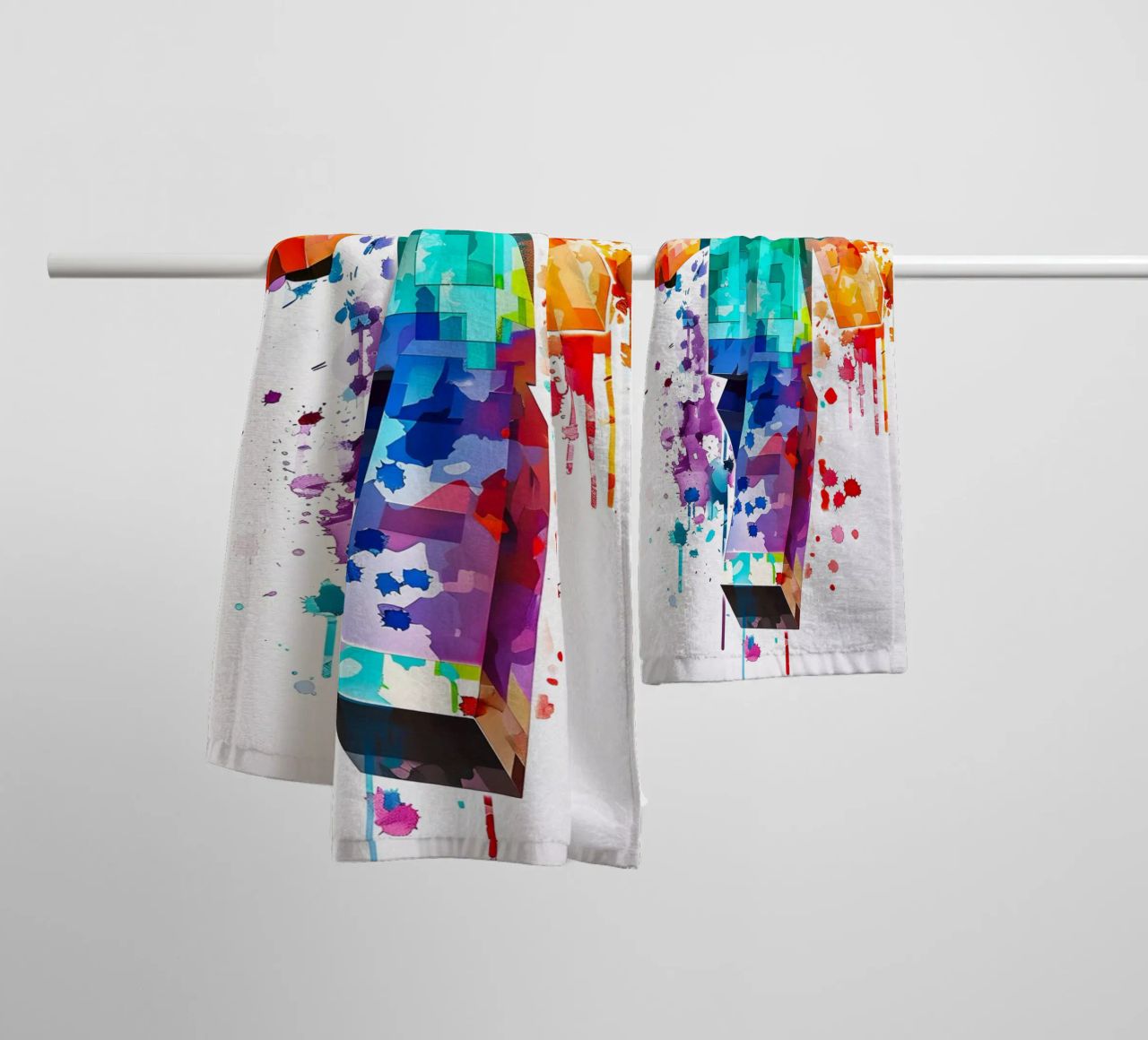 Minecraft Steve Painting towel by CreativeStudio
