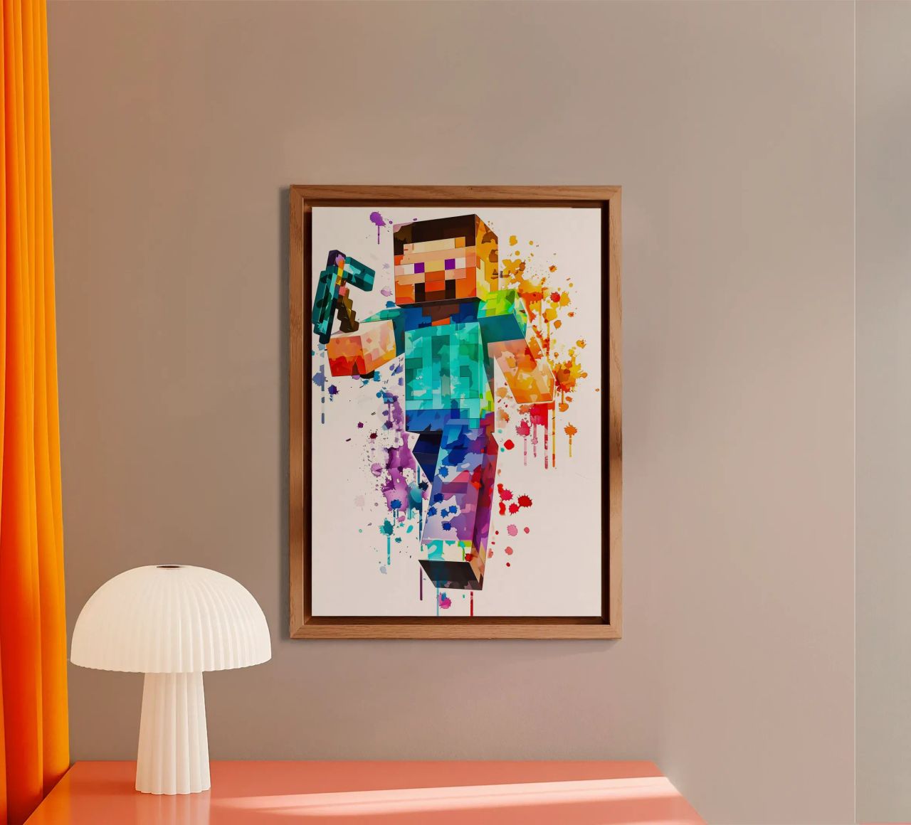 Minecraft Steve Painting alluminio dibond da CreativeStudio