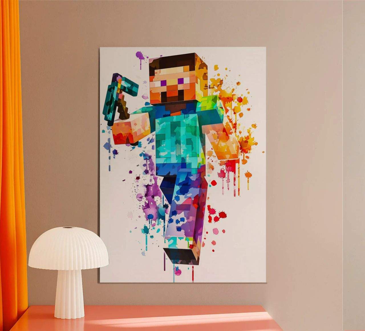 Minecraft Steve Painting alluminio dibond da CreativeStudio