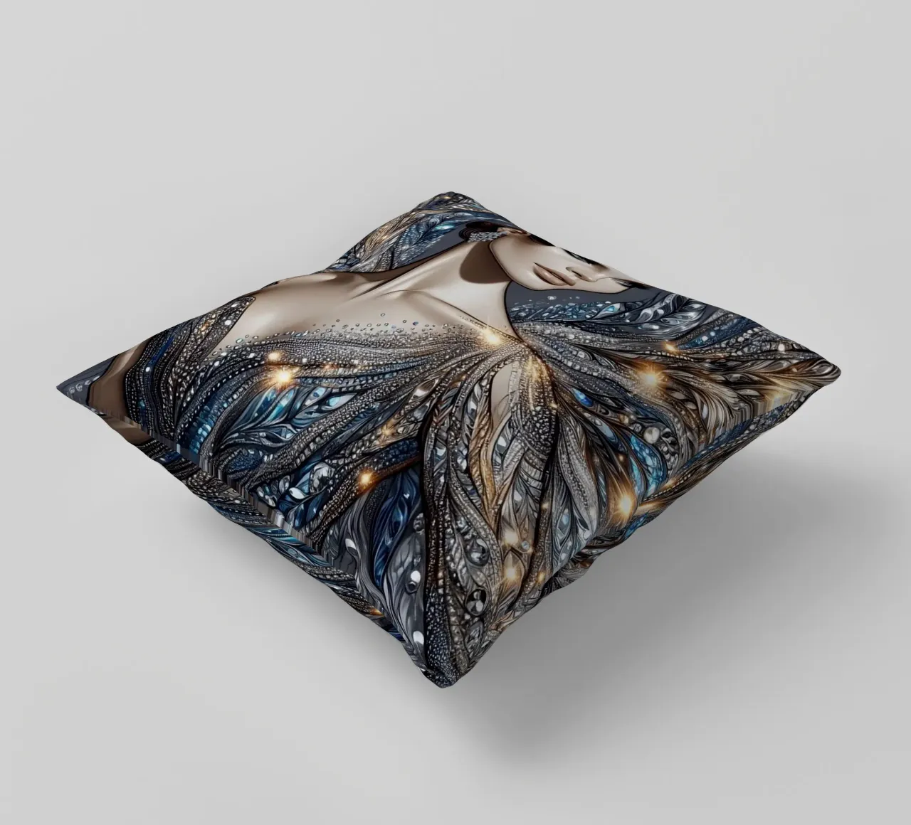 Donna in un design glamour cuscino da BenCoStyle