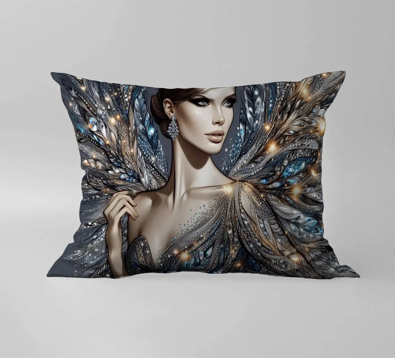 Donna in un design glamour cuscino da BenCoStyle