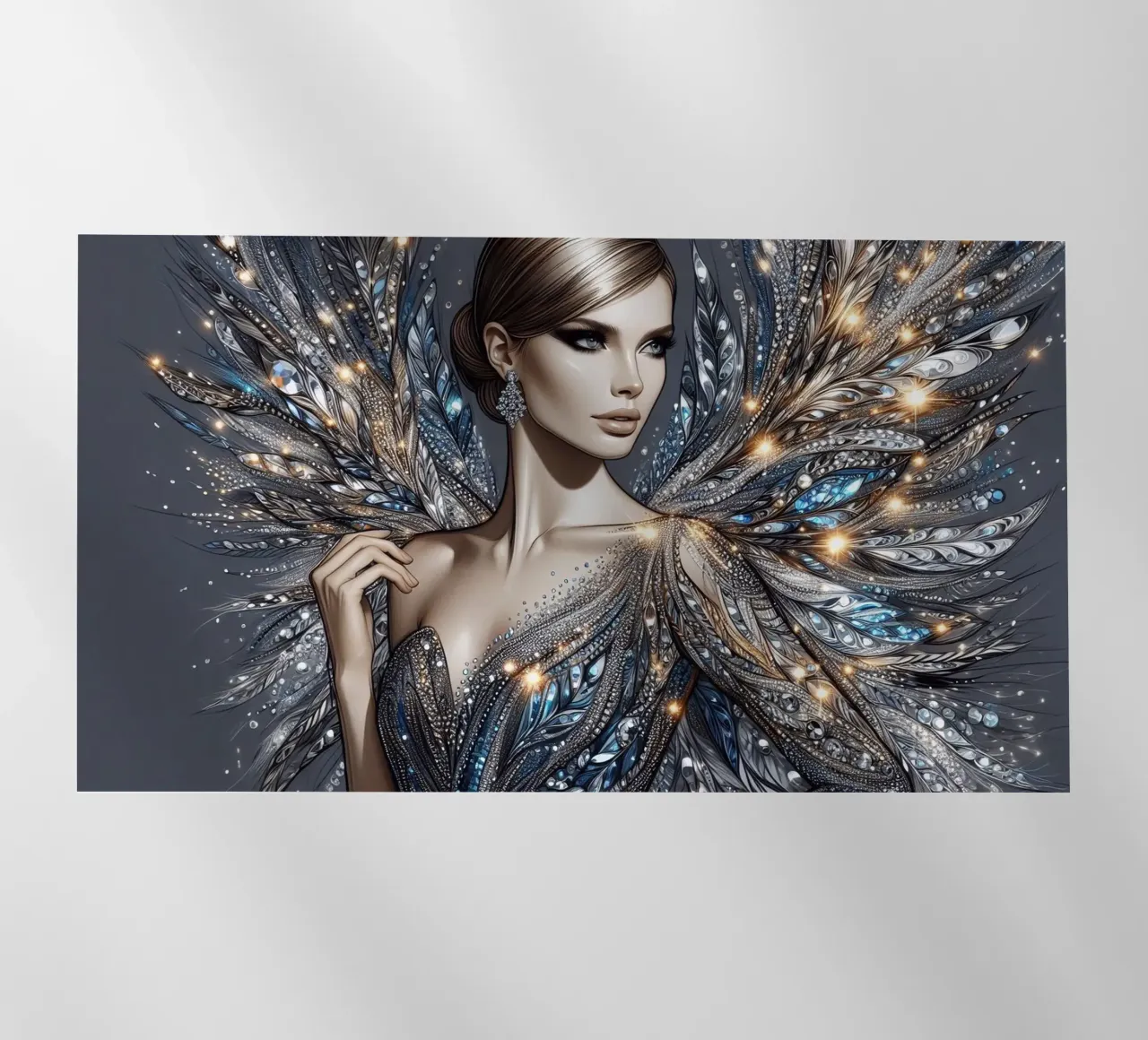 Donna in un design glamour pellicola backlit da BenCoStyle