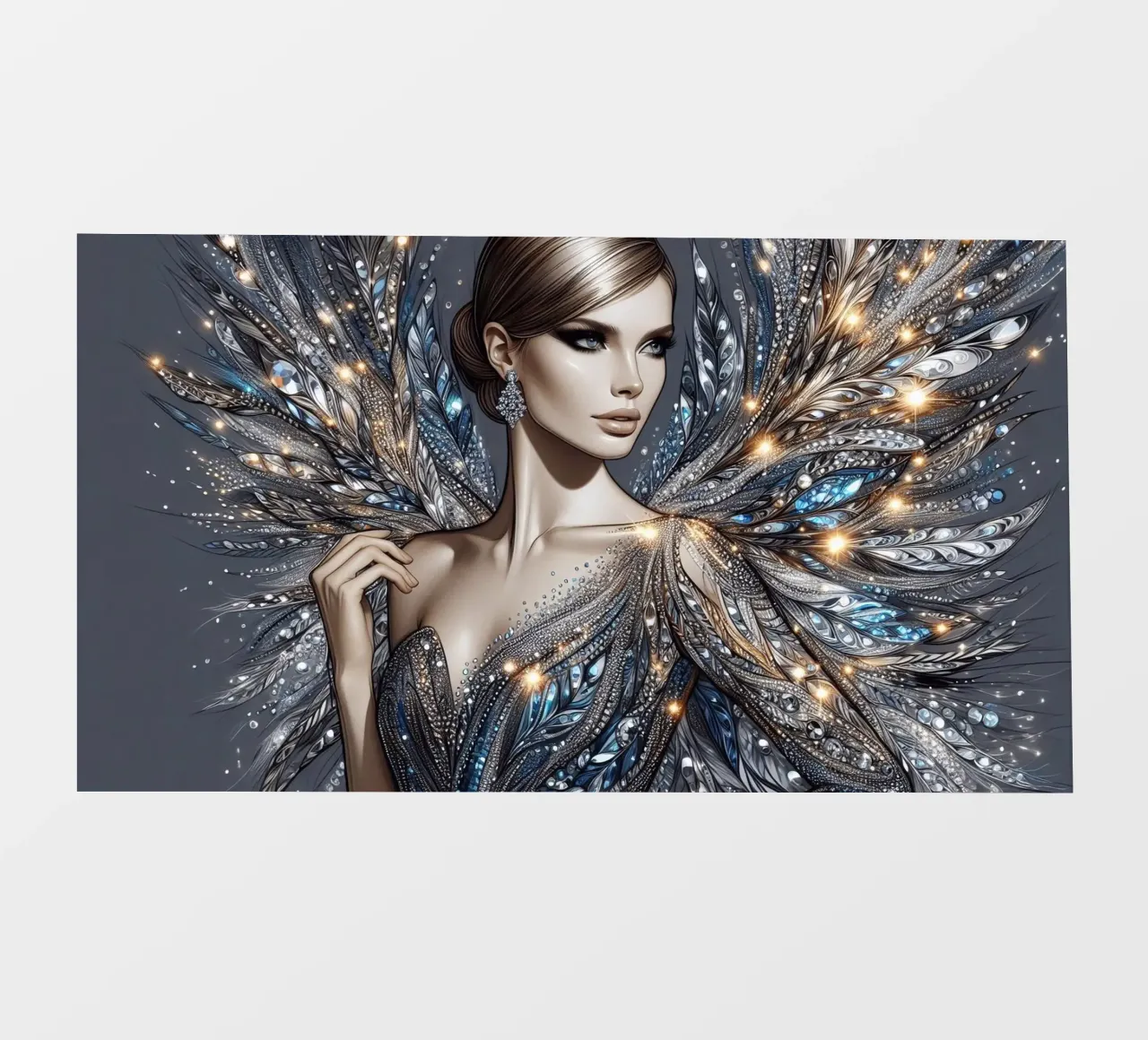 Donna in un design glamour pellicola backlit da BenCoStyle