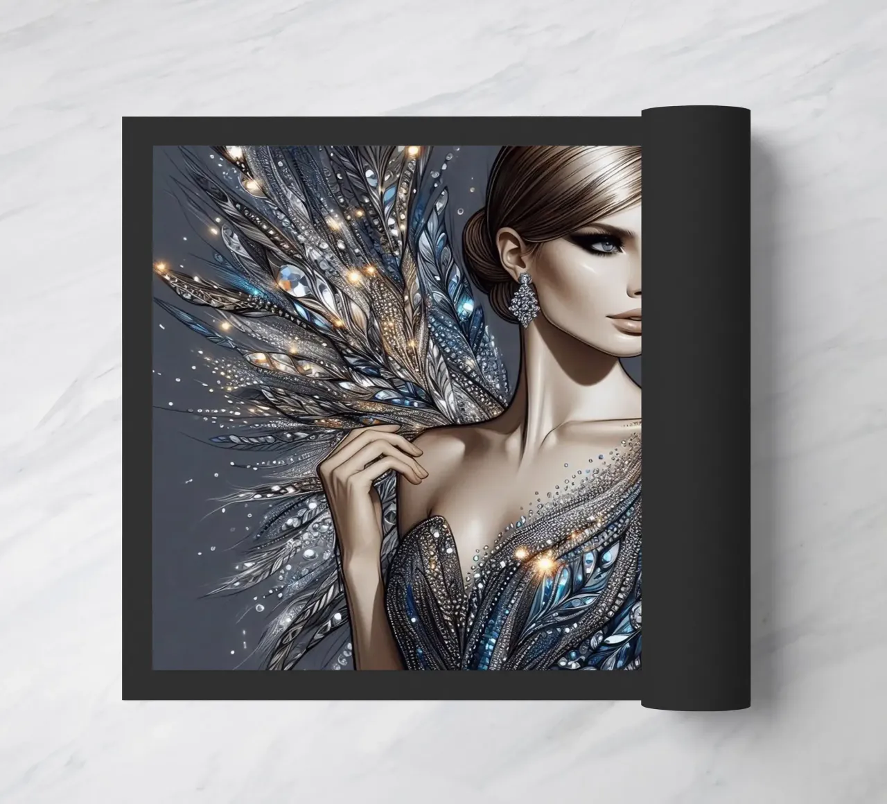 Donna in un design glamour zerbino da BenCoStyle