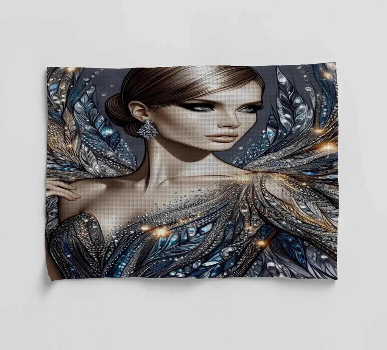 Donna in un design glamour canovaccio da cucina da BenCoStyle