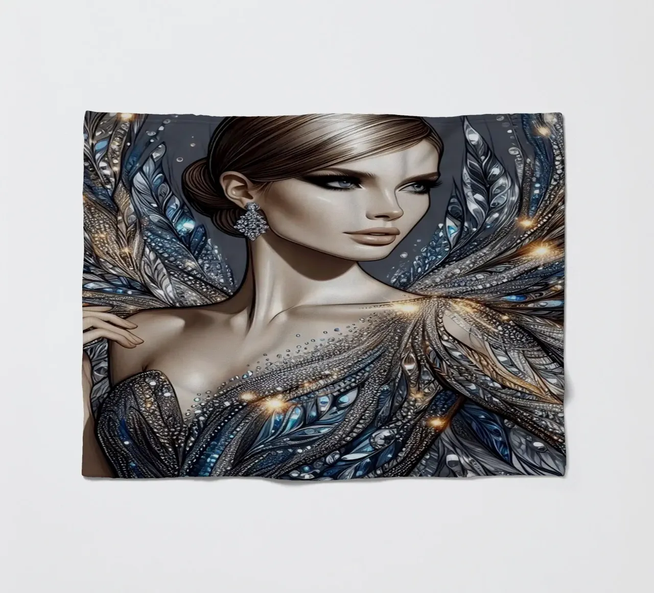 Donna in un design glamour coperta in pile da BenCoStyle