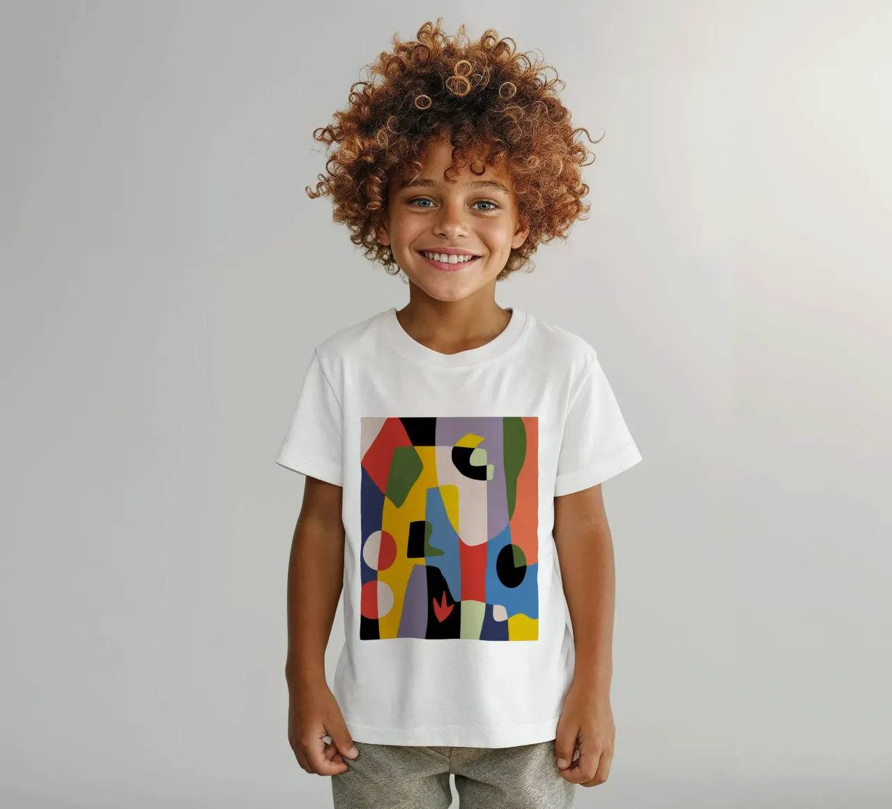 Piastrella di colore organico 02 t-shirt bambini da Little Dean