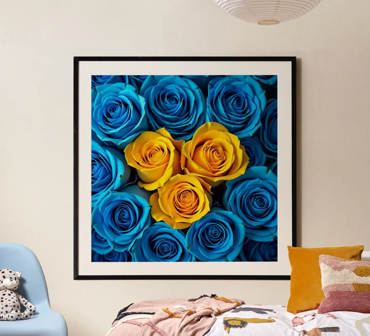 rose_blu_gialle_2 poster da Farb- und Blütenzauber by LK