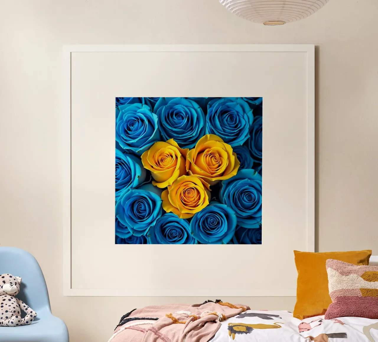 rose_blu_gialle_2 poster da Farb- und Blütenzauber by LK