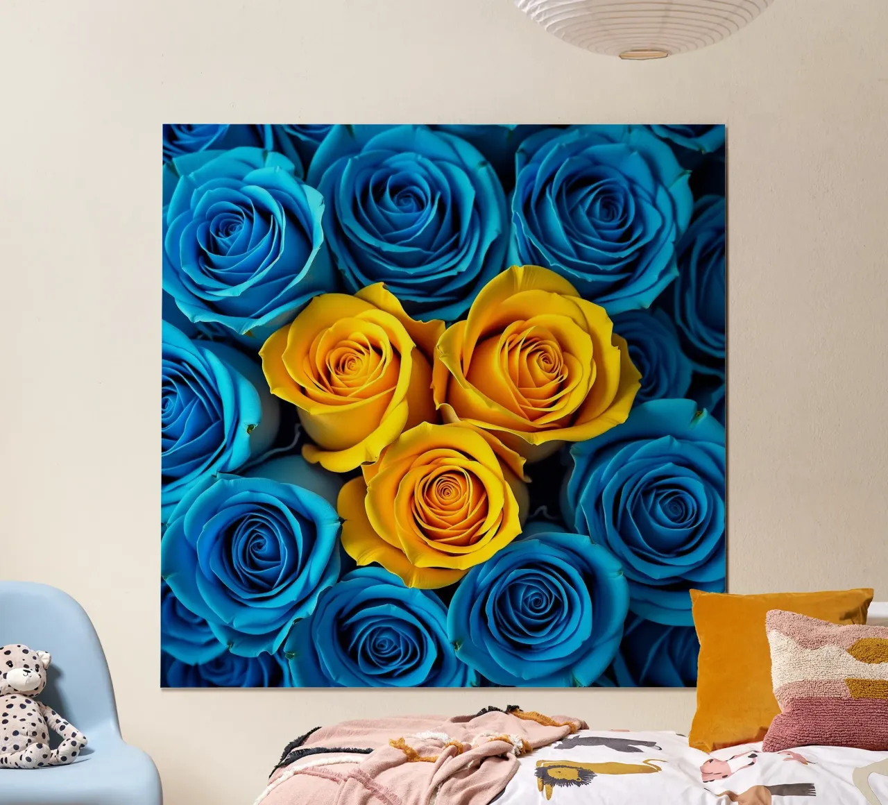 rose_blu_gialle_2 poster da Farb- und Blütenzauber by LK