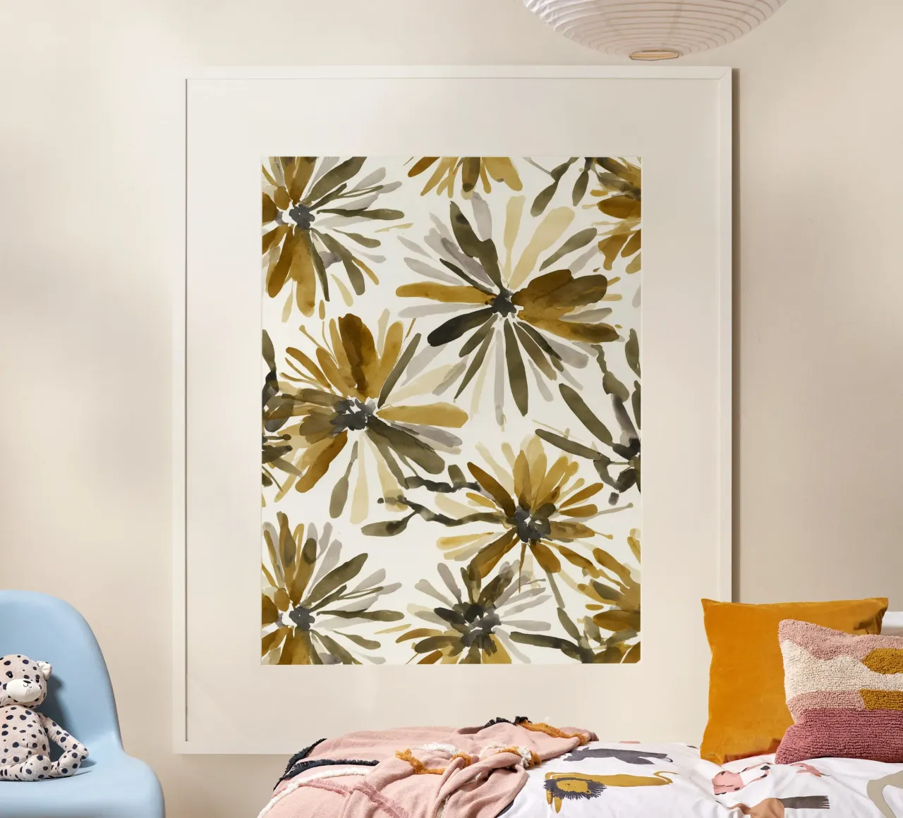 Fiore d'oro Astratto poster da Sophia Calder Studio