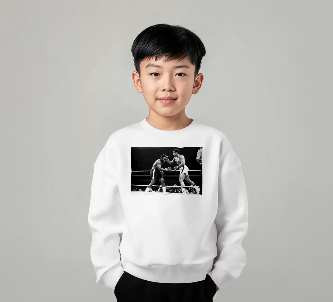 Muhammad Ali vs. Joe Frazier Kinder Sweatshirt von Coreyalbert