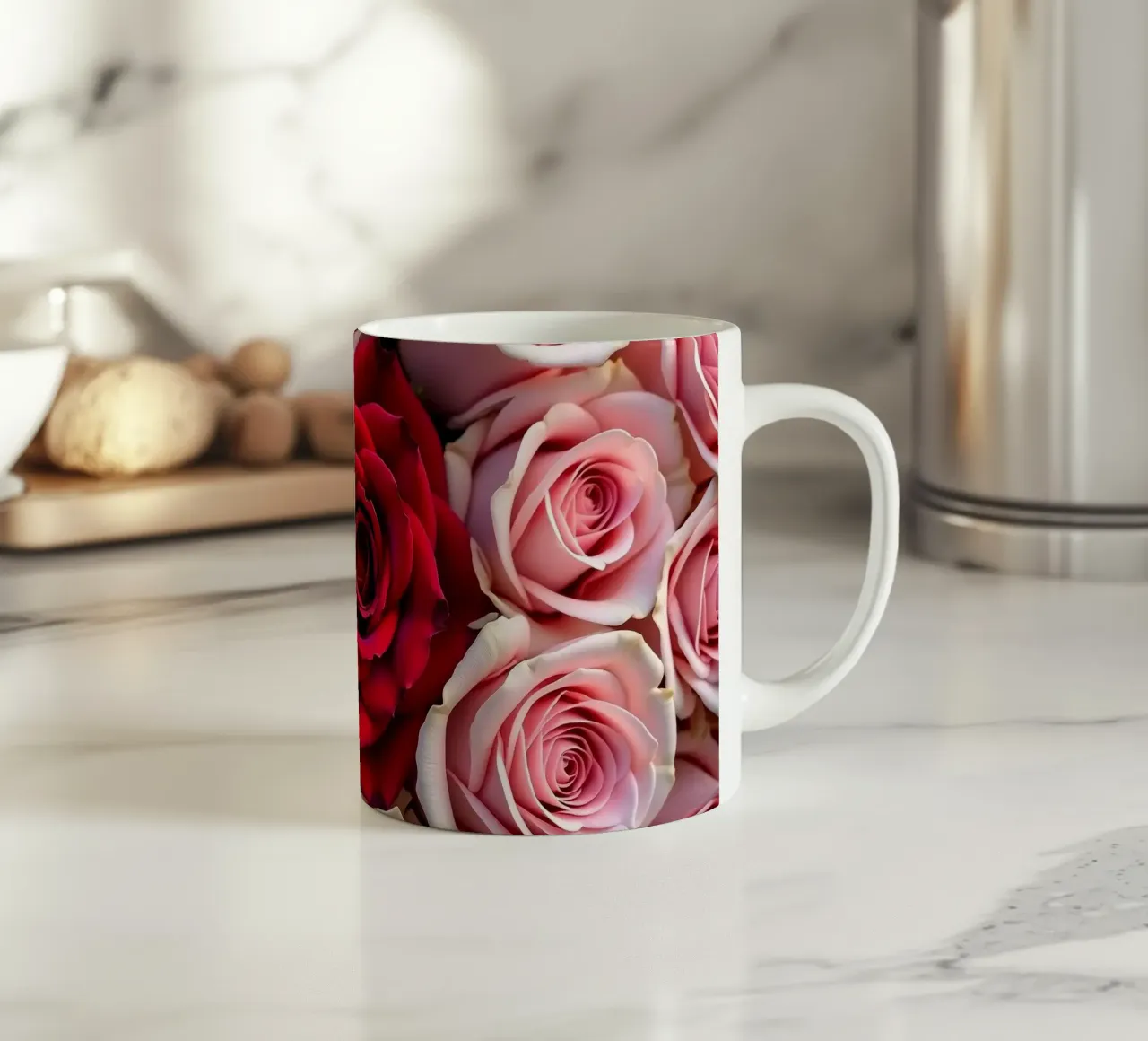 Rose_rosa_rossa_1 tazza in ceramica da Farb- und Blütenzauber by LK