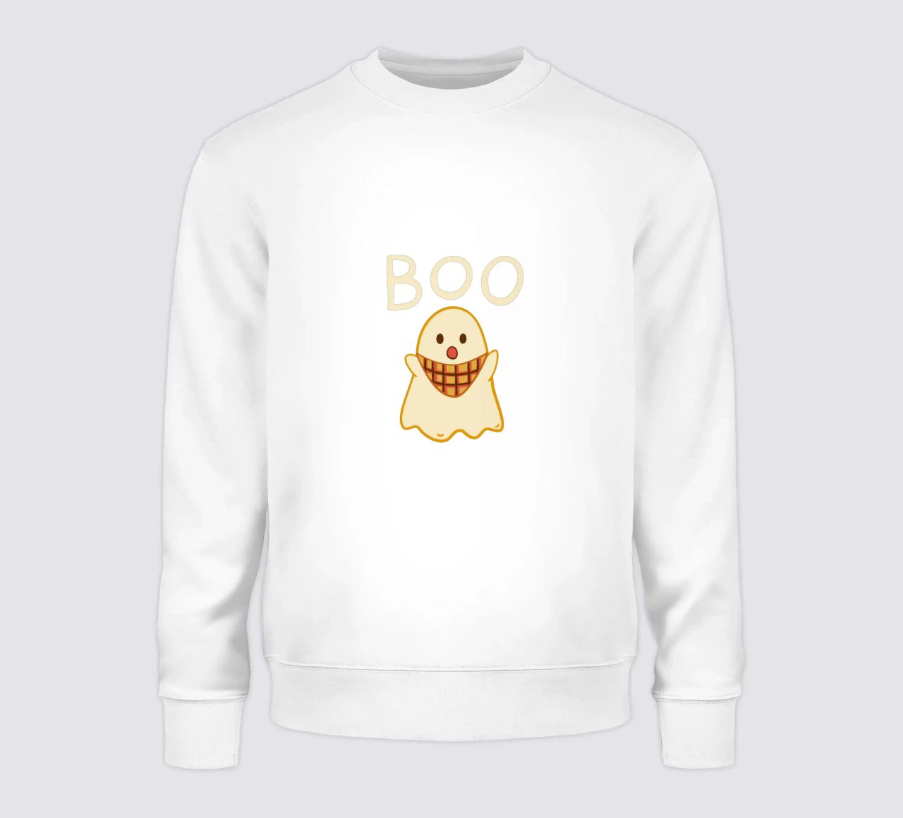 ¡Boo! Lindo fantasma con bufanda triangular sudadera de klossisch