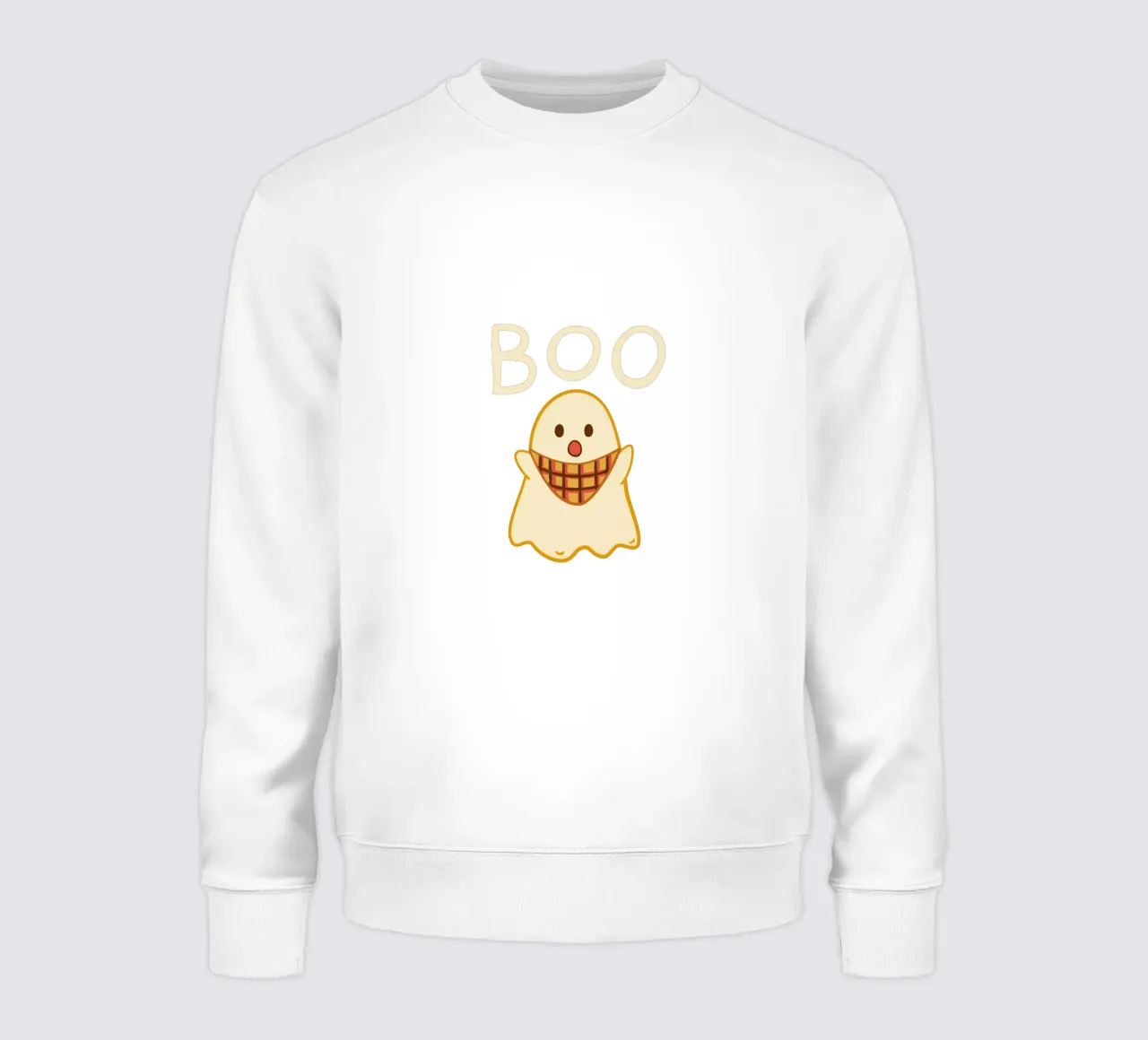 Boe! Schattig spookje met driehoekige sjaal sweatshirt van klossisch