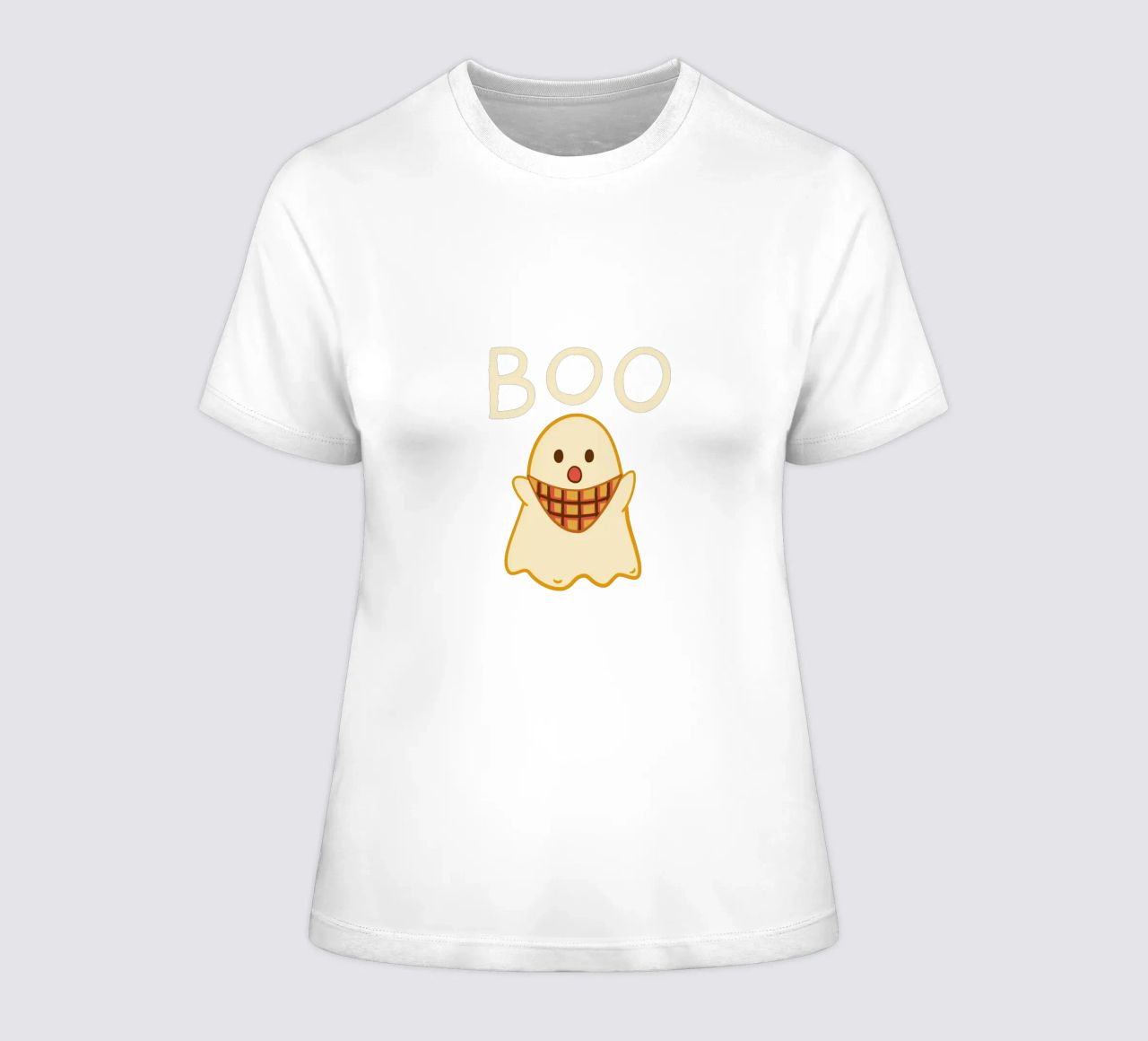 ¡Boo! Lindo fantasma con bufanda triangular camiseta de mujer de klossisch