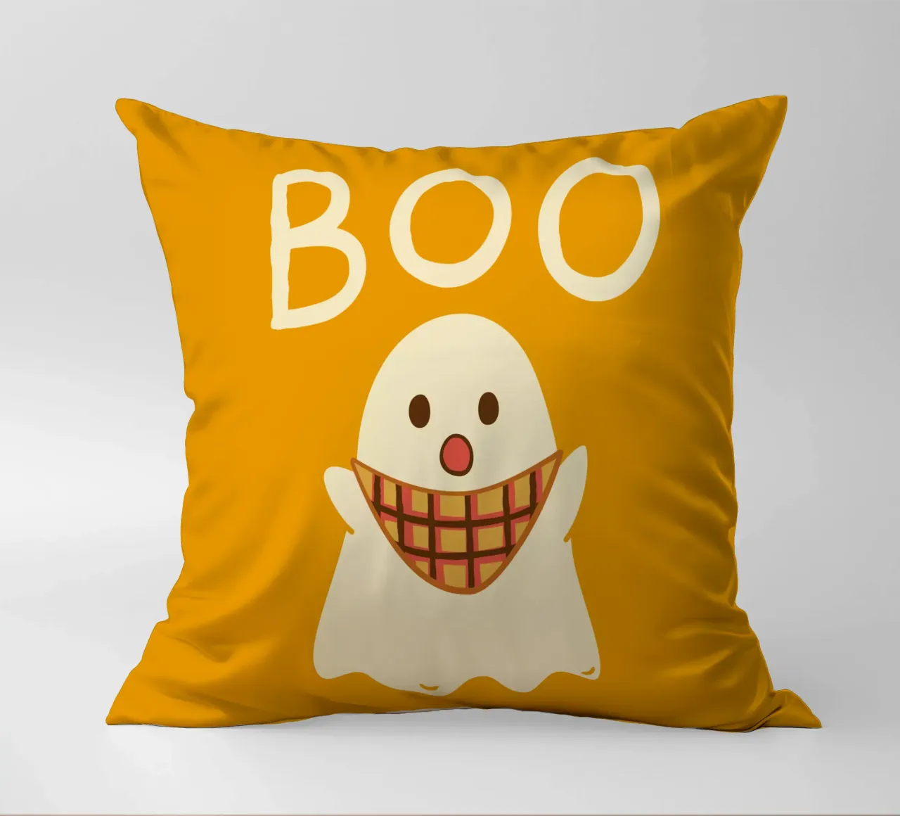 Boo! Simpatico fantasma con sciarpa a triangolo cuscino da klossisch