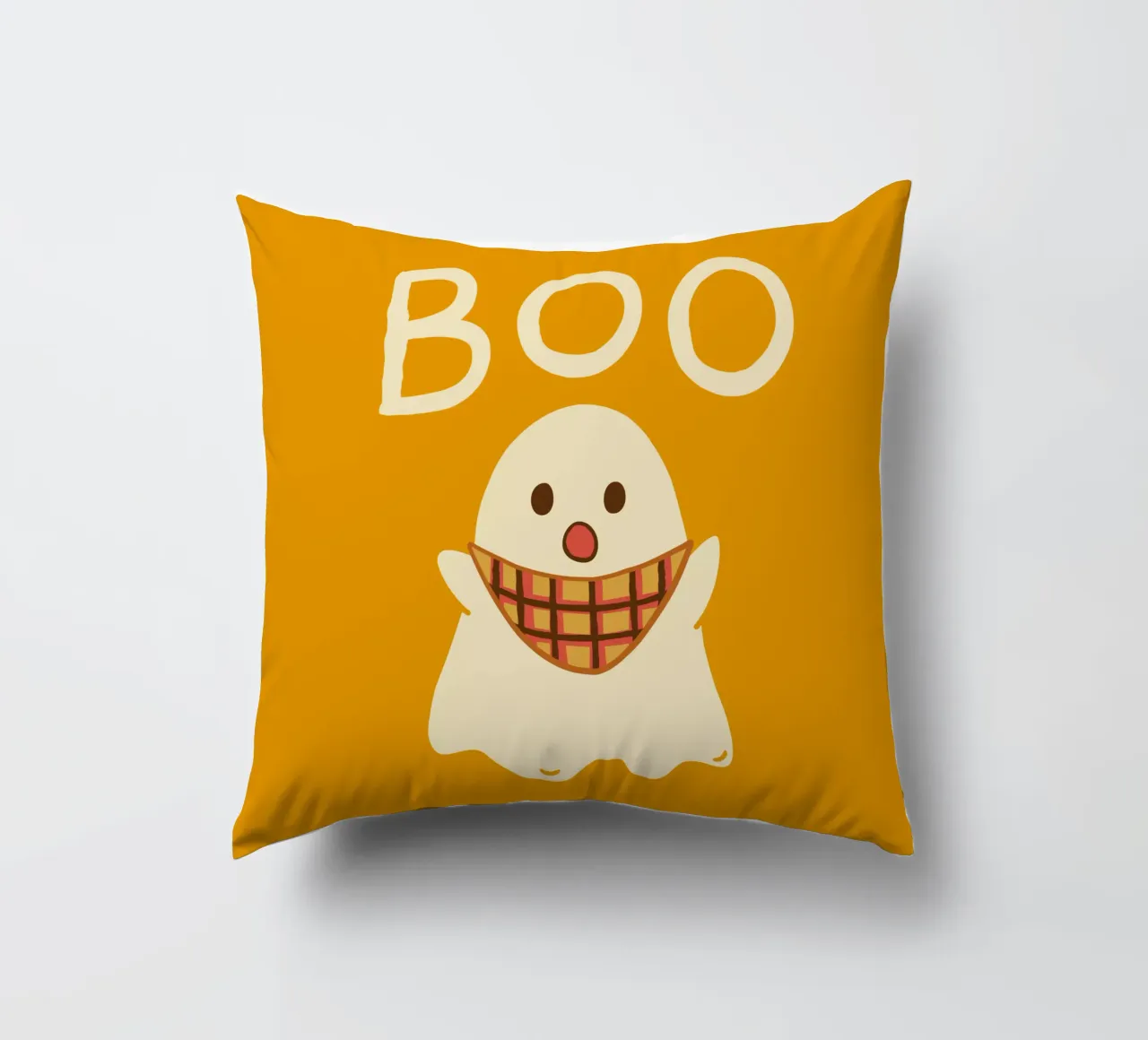 Boo! Simpatico fantasma con sciarpa a triangolo cuscino da klossisch