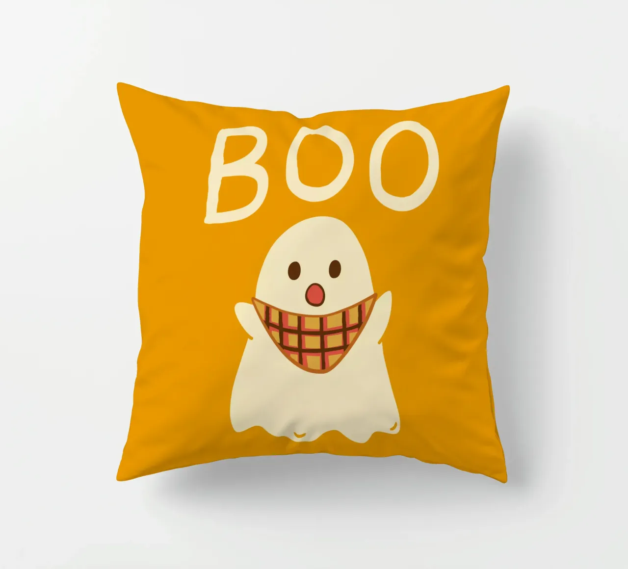 Boo! Simpatico fantasma con sciarpa a triangolo cuscino da klossisch