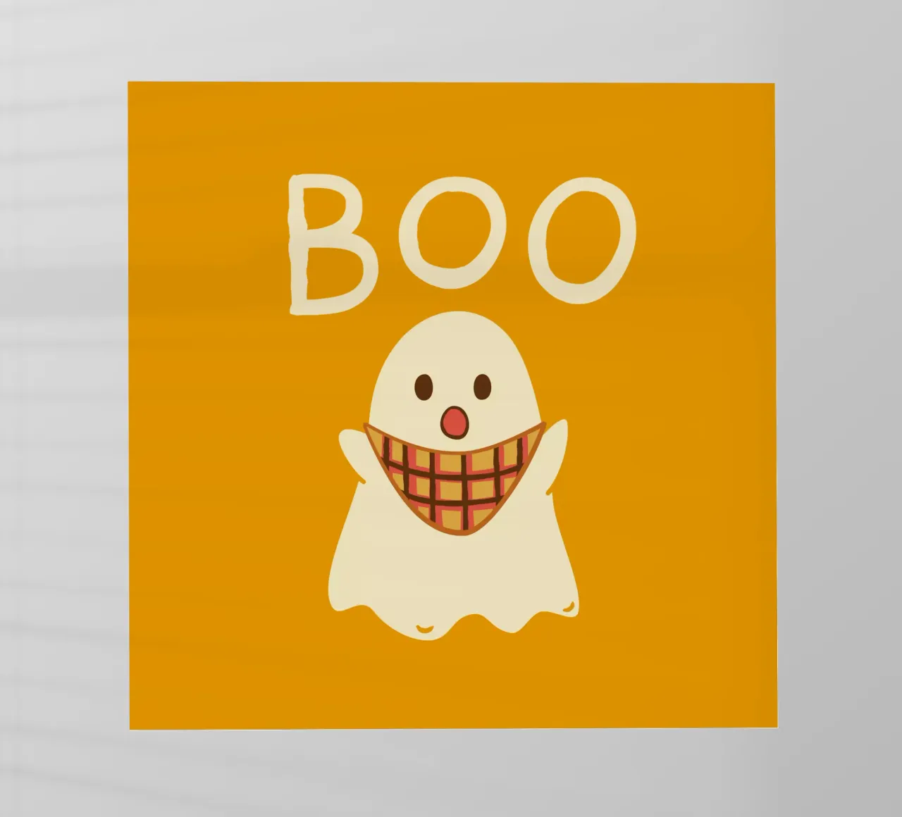 Boo! Simpatico fantasma con sciarpa a triangolo pellicola backlit da klossisch
