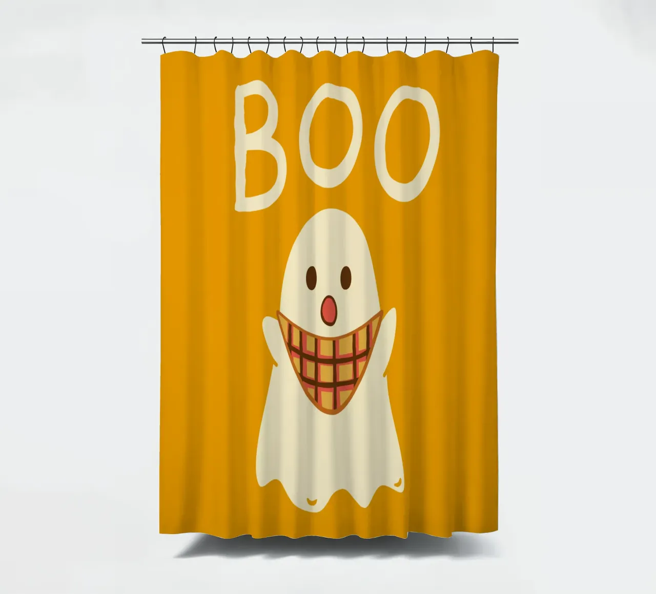 Boo! Simpatico fantasma con sciarpa a triangolo tenda da doccia da klossisch