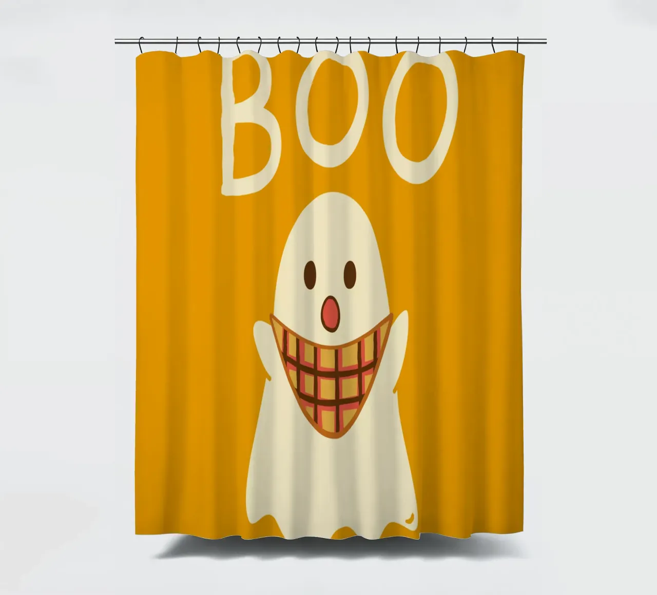Boo! Simpatico fantasma con sciarpa a triangolo tenda da doccia da klossisch