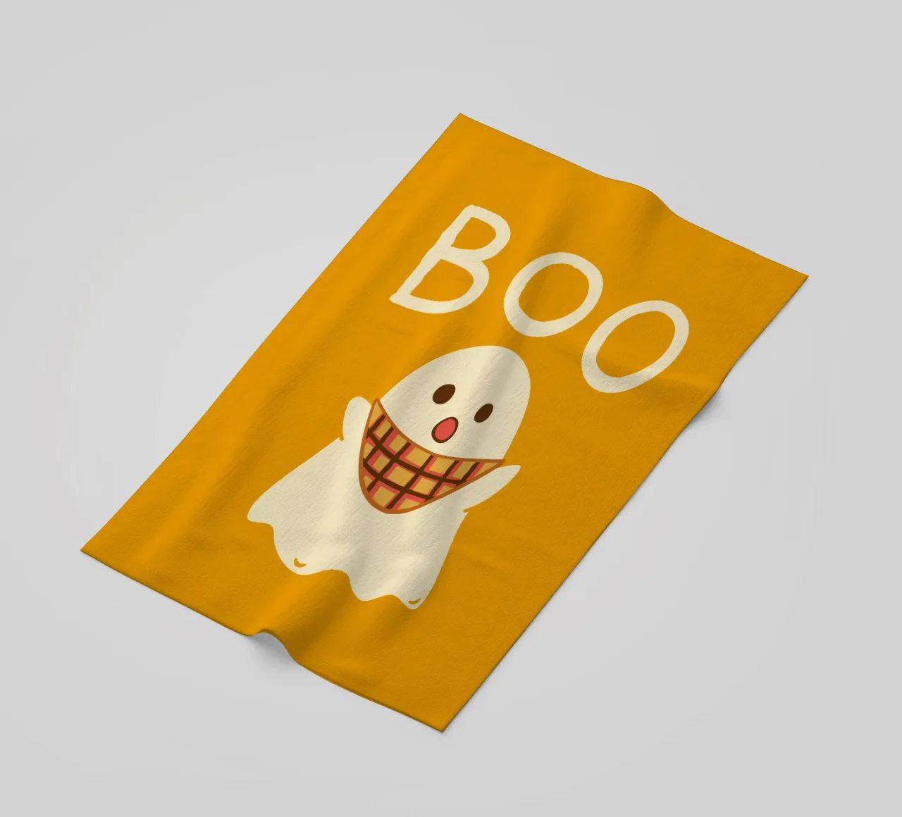 Boo! Simpatico fantasma con sciarpa a triangolo telo mare da klossisch