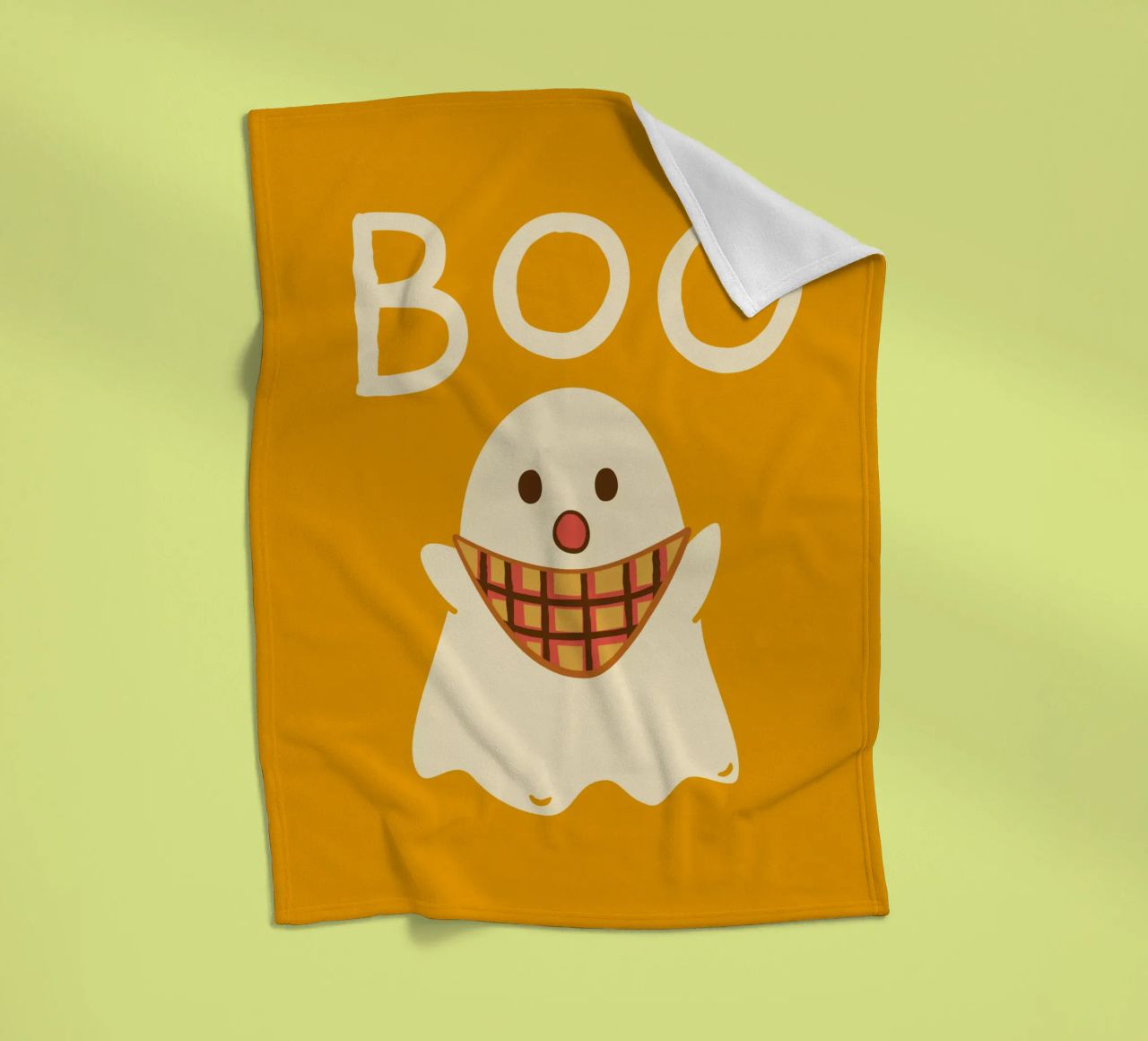 ¡Boo! Lindo fantasma con bufanda triangular manta de franela de klossisch