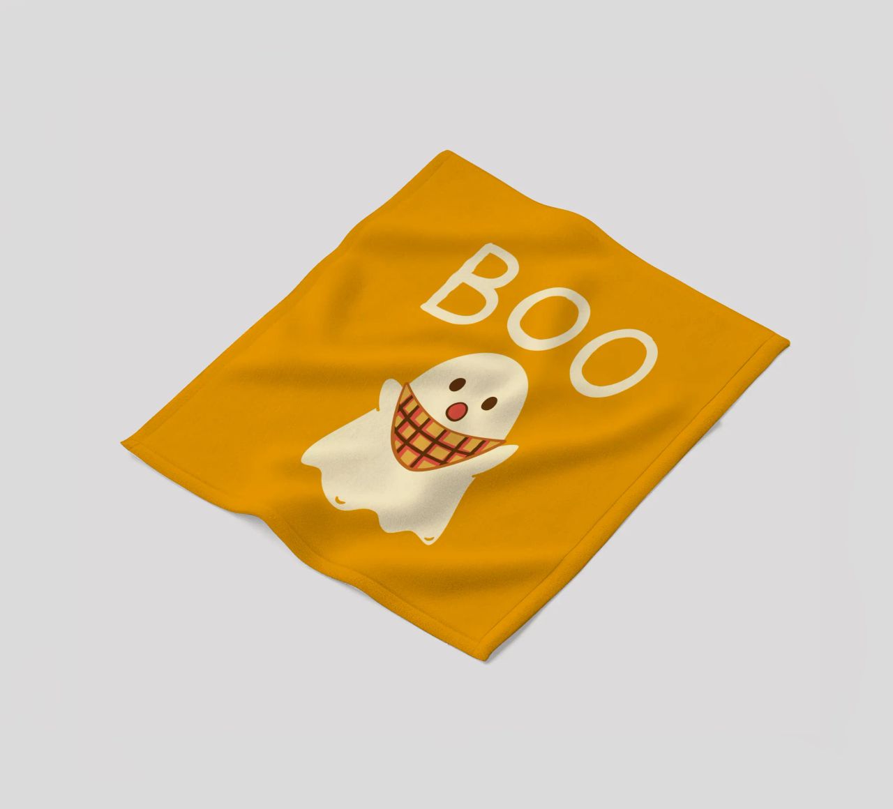 ¡Boo! Lindo fantasma con bufanda triangular manta de franela de klossisch