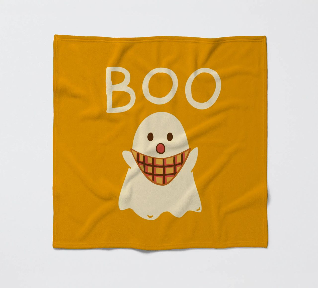 ¡Boo! Lindo fantasma con bufanda triangular manta de franela de klossisch