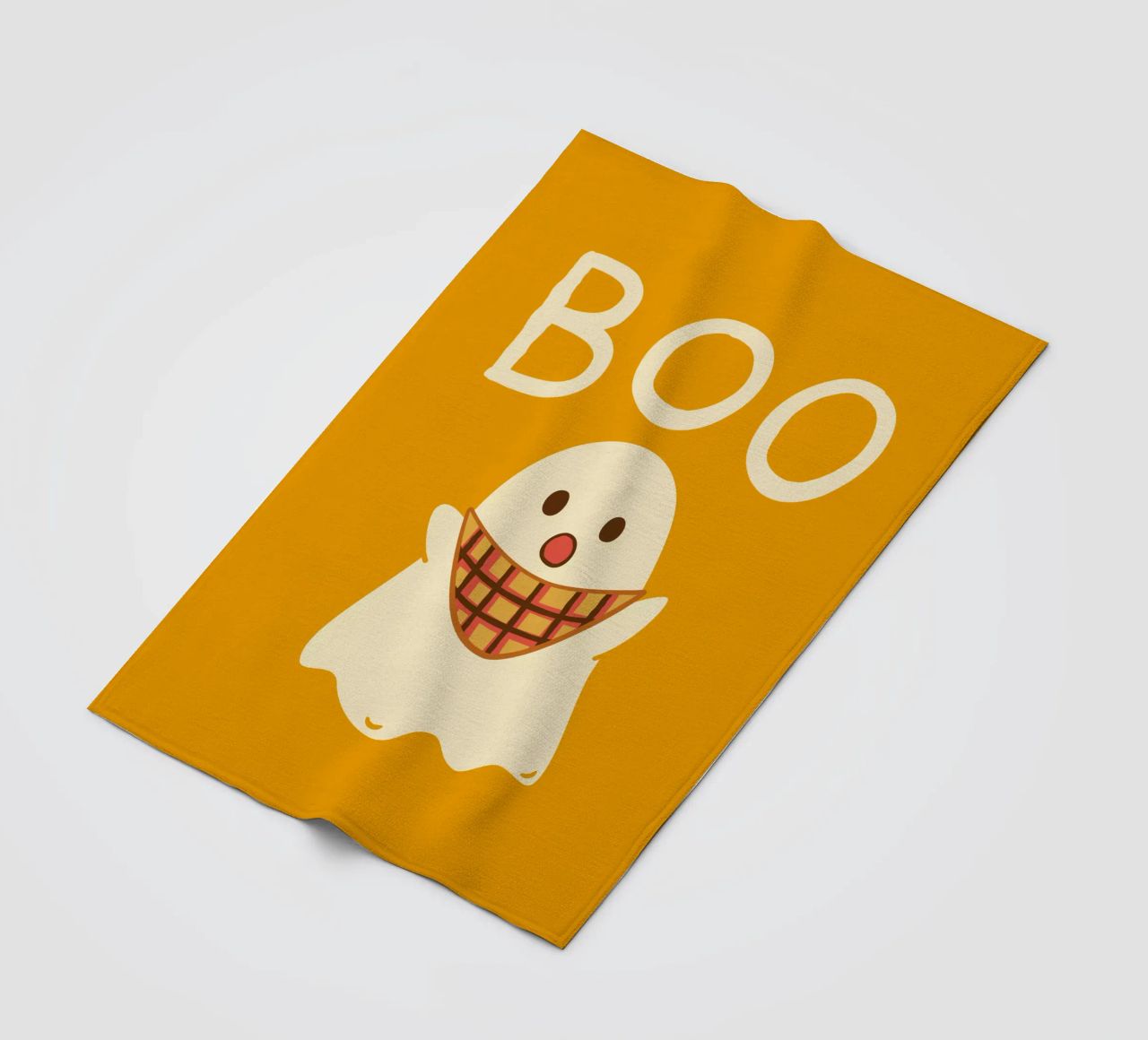 ¡Boo! Lindo fantasma con bufanda triangular manta de franela de klossisch