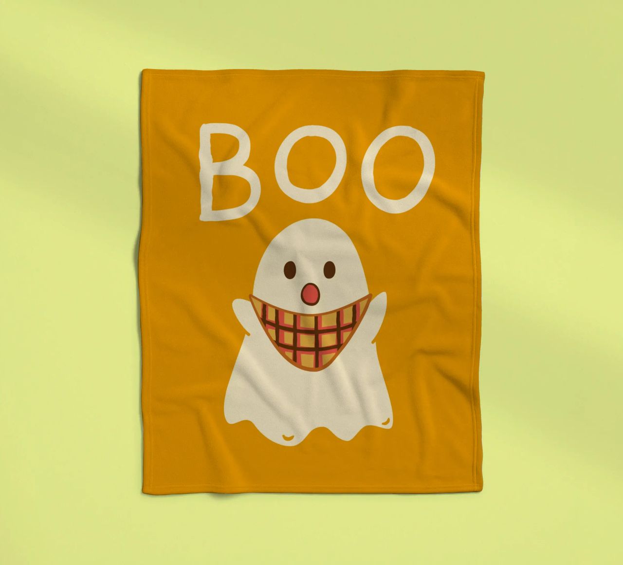 ¡Boo! Lindo fantasma con bufanda triangular manta de franela de klossisch