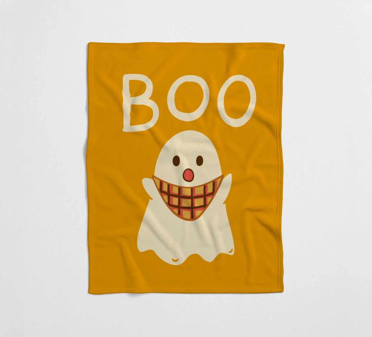 ¡Boo! Lindo fantasma con bufanda triangular manta de franela de klossisch