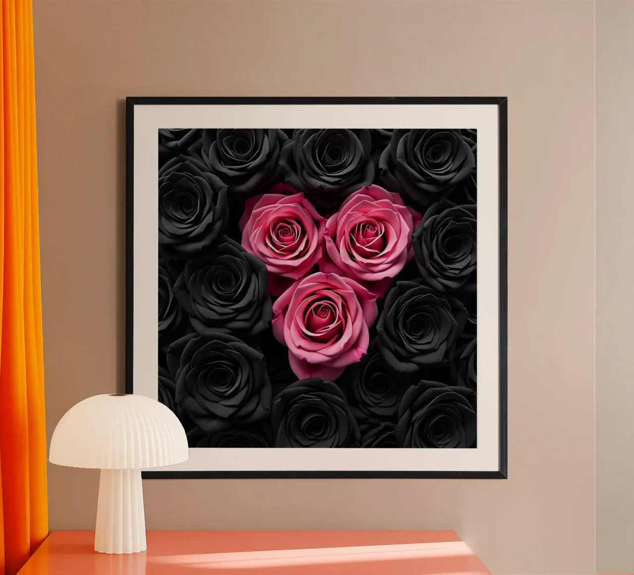 Rose_nere_rosa_2 poster da Farb- und Blütenzauber by LK