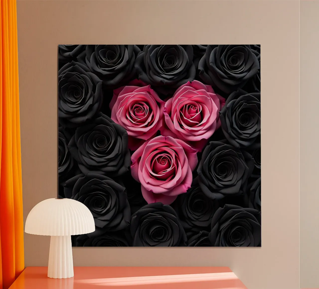Rose_nere_rosa_2 poster da Farb- und Blütenzauber by LK