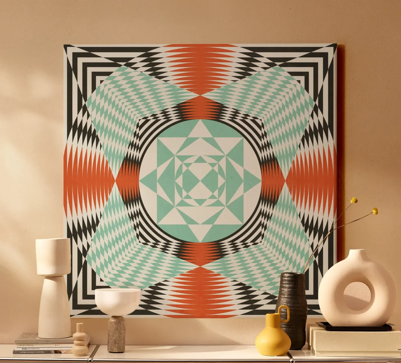 Al centro tela da Abstract Joy