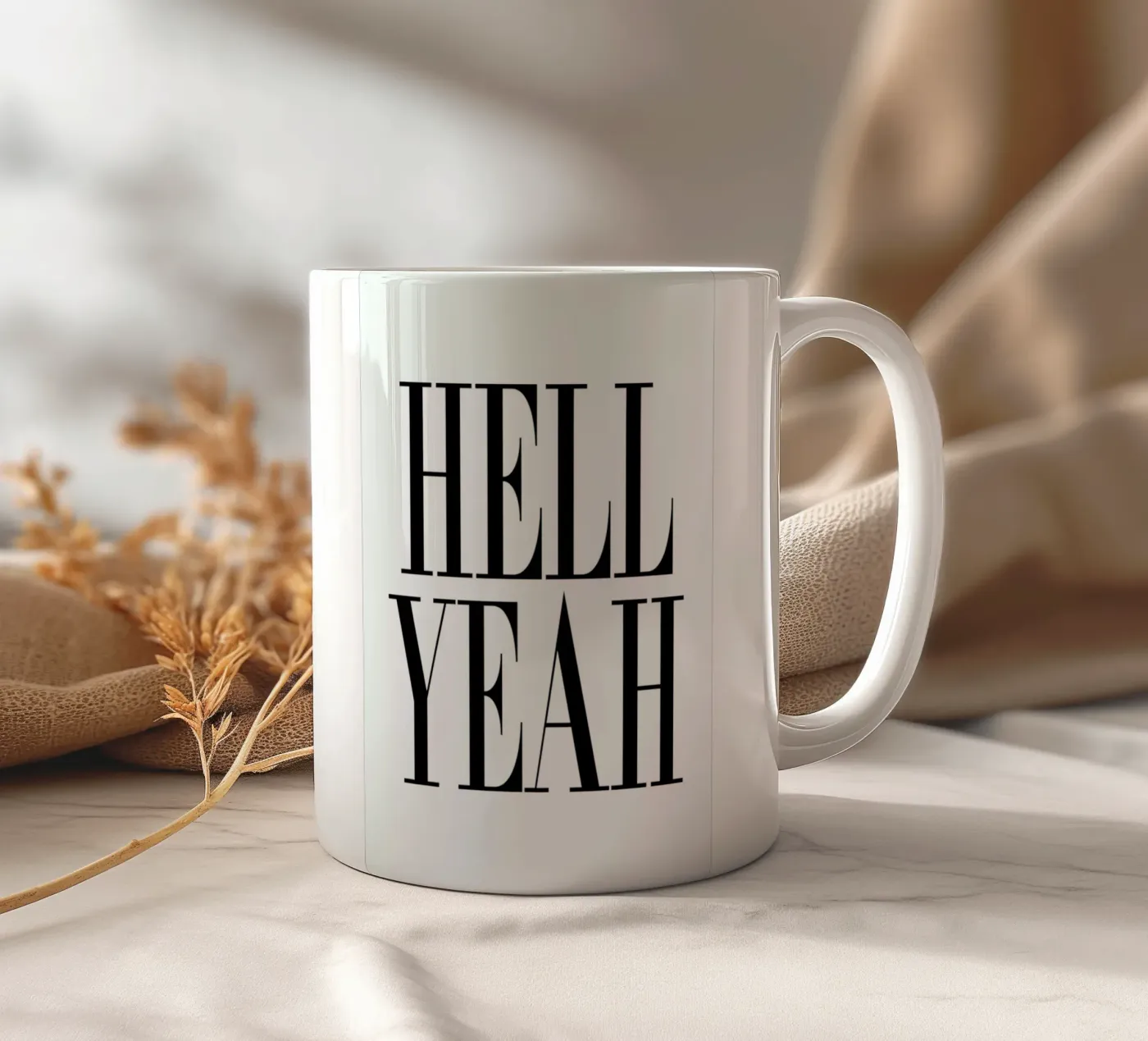 Hell Yeah ceramic mug by Honeymoon Hotel