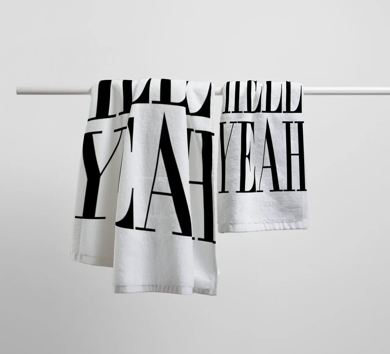 Hell Yeah towel by Honeymoon Hotel