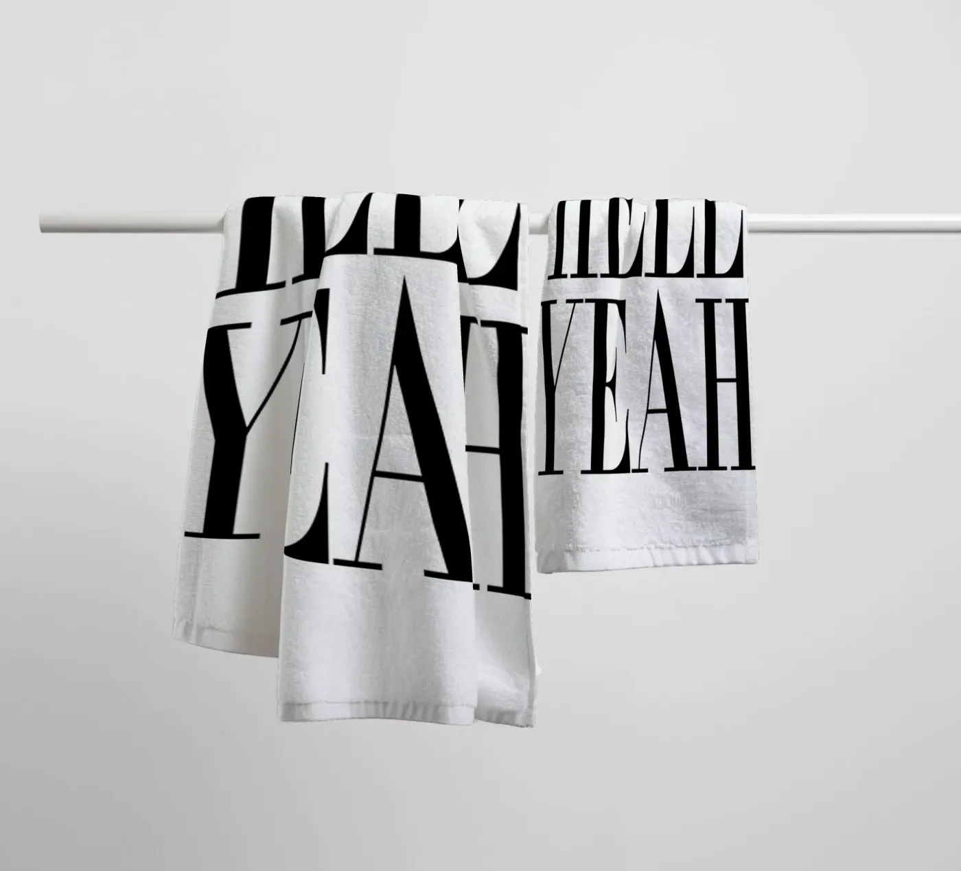 Hell Yeah towel by Honeymoon Hotel