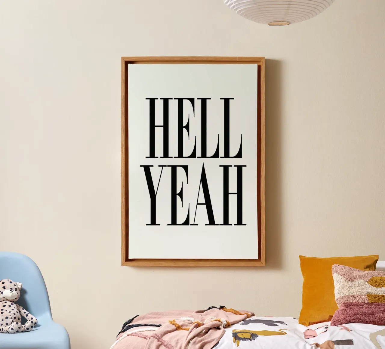 Hell Yeah tela con Cornice a cassetta da Honeymoon Hotel
