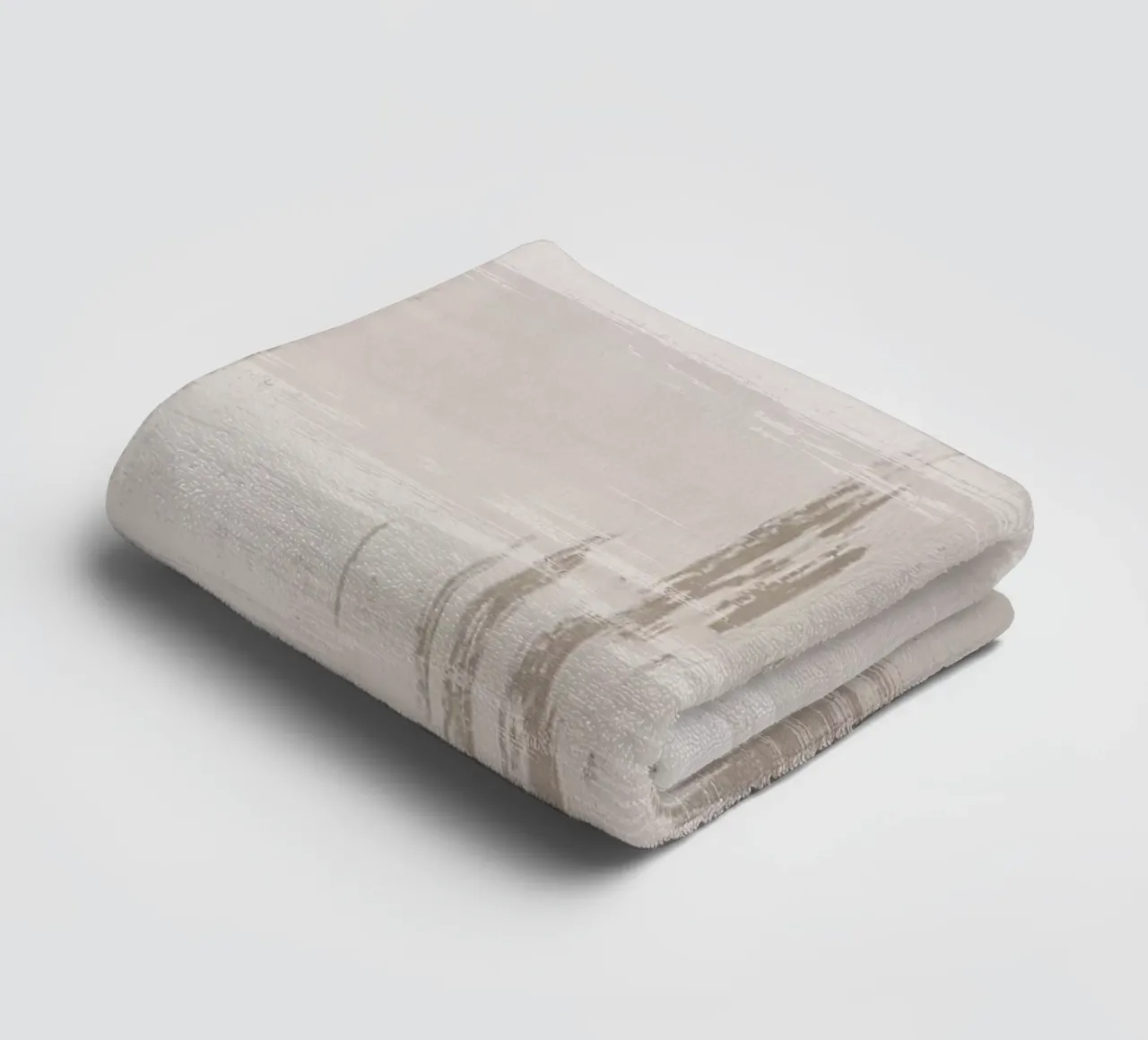 Surfaces 12 | Neutral Sand & Beige Brush Stroke Abstract asciugamano da bagno da sabidussi
