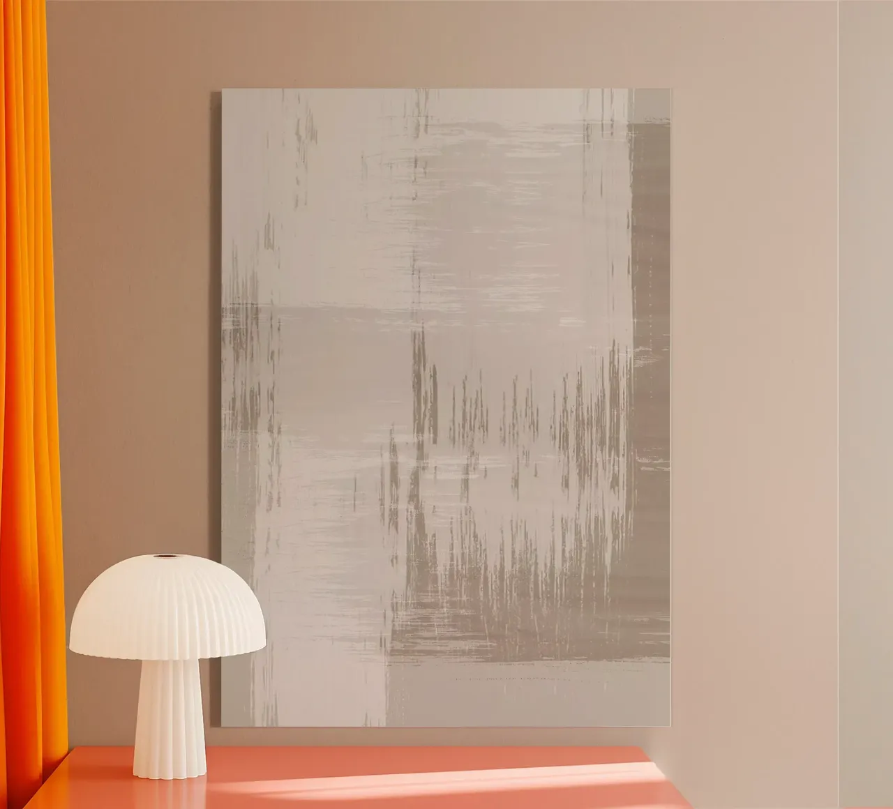 Surfaces 12 | Neutral Sand & Beige Brush Stroke Abstract acrylic glass by sabidussi